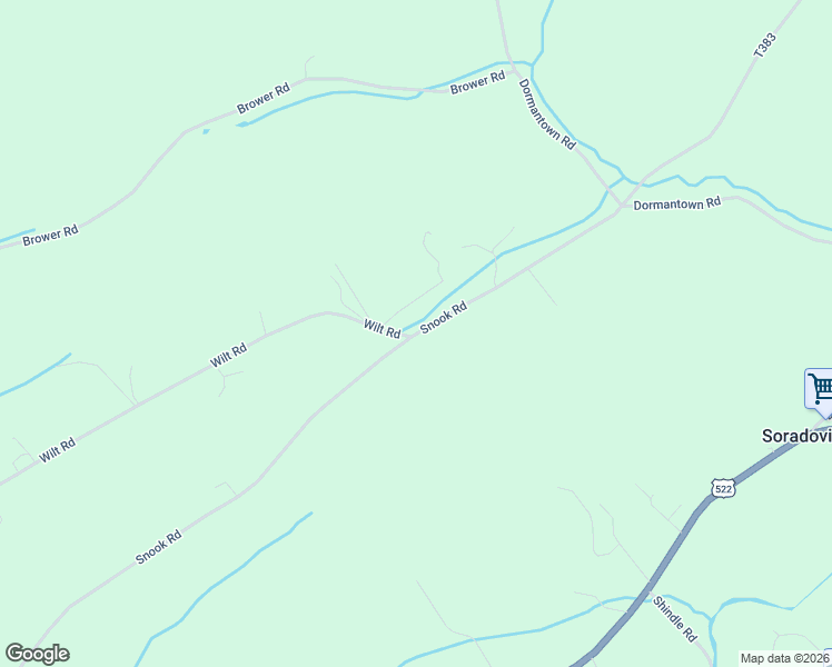 map of restaurants, bars, coffee shops, grocery stores, and more near 17 Snook Road in McClure