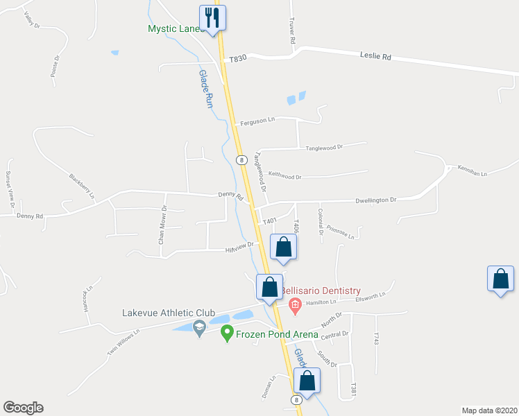 map of restaurants, bars, coffee shops, grocery stores, and more near 100 Dwellington Drive in Valencia
