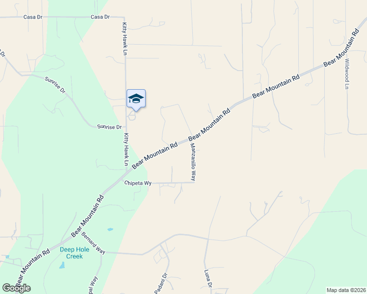 map of restaurants, bars, coffee shops, grocery stores, and more near 13553 Bear Mountain Road in Redding