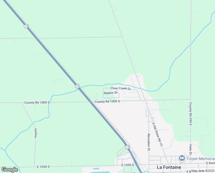 map of restaurants, bars, coffee shops, grocery stores, and more near 133 Clear Creek Drive in La Fontaine