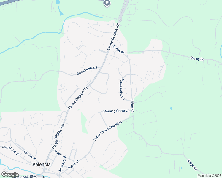 map of restaurants, bars, coffee shops, grocery stores, and more near 115 Valleybrook Drive in Valencia