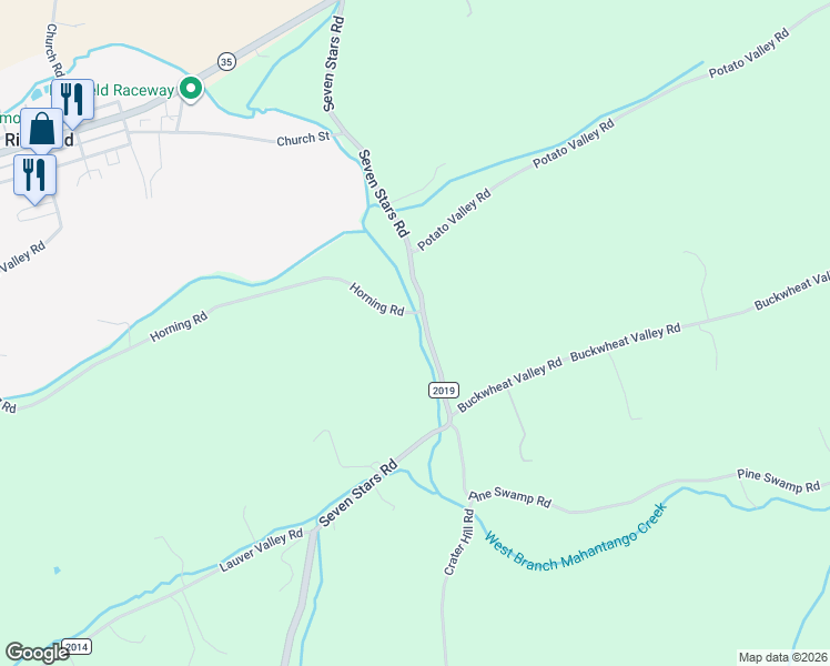map of restaurants, bars, coffee shops, grocery stores, and more near 1034 Horning Road in Richfield