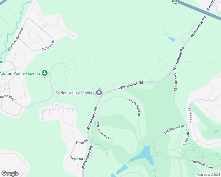 map of restaurants, bars, coffee shops, grocery stores, and more near 405 Northglen Court in Gibsonia