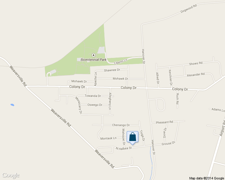 map of restaurants, bars, coffee shops, grocery stores, and more near 5555 Colony Drive in Bethlehem