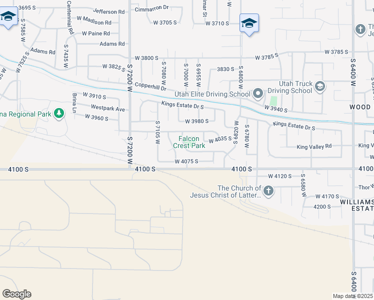 map of restaurants, bars, coffee shops, grocery stores, and more near 4028 South Young Drive in West Valley City