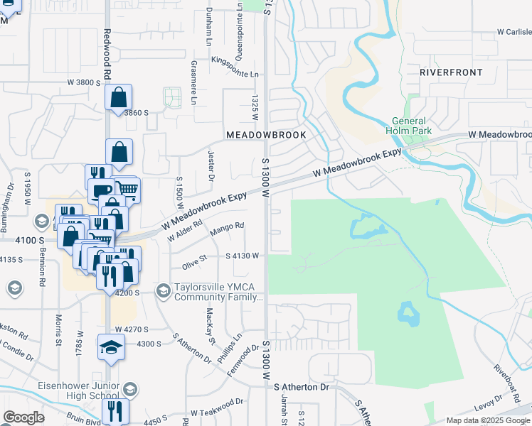 map of restaurants, bars, coffee shops, grocery stores, and more near 4048 South 1300 West in Taylorsville