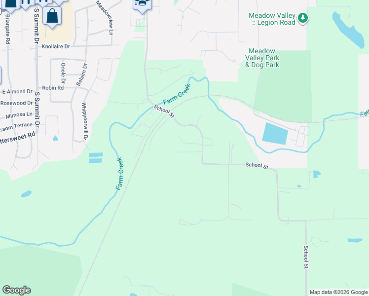 map of restaurants, bars, coffee shops, grocery stores, and more near 1440 School Street in Washington