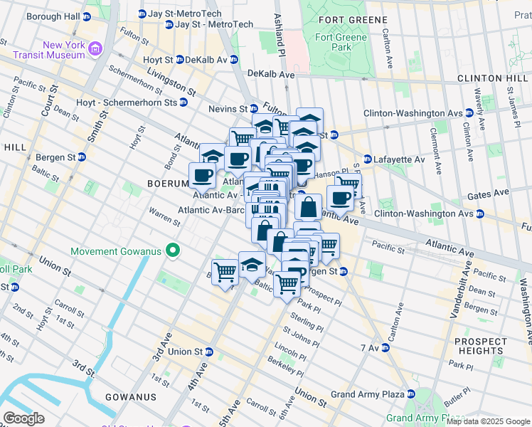 map of restaurants, bars, coffee shops, grocery stores, and more near 59 4th Avenue in Brooklyn