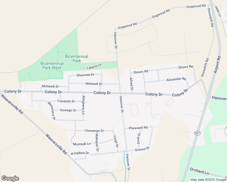 map of restaurants, bars, coffee shops, grocery stores, and more near 5654 Colony Drive in Bethlehem