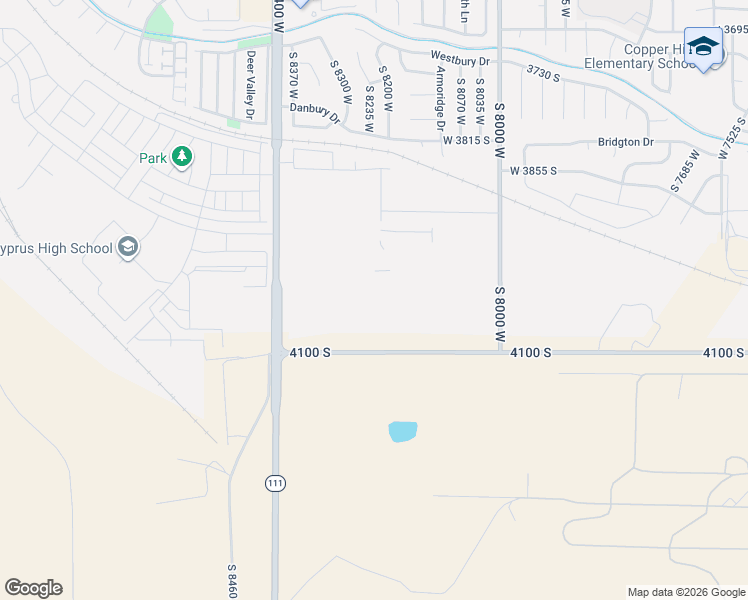 map of restaurants, bars, coffee shops, grocery stores, and more near 4023 South Cordero Drive in Magna
