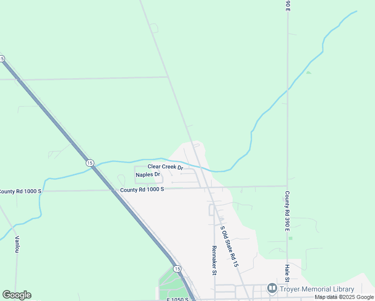 map of restaurants, bars, coffee shops, grocery stores, and more near 9728 South Old State Road 15 in La Fontaine