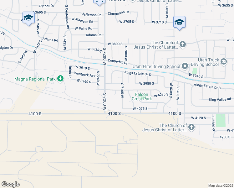 map of restaurants, bars, coffee shops, grocery stores, and more near 4015 Brandon Court in West Valley City