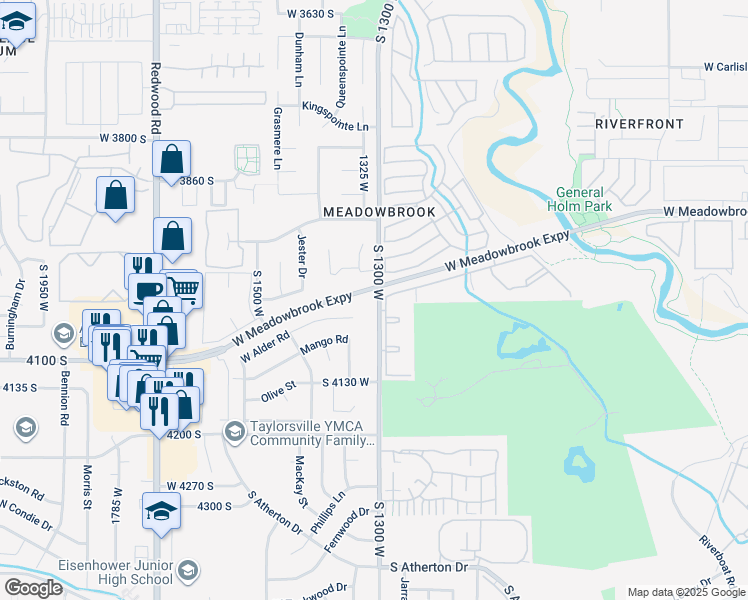 map of restaurants, bars, coffee shops, grocery stores, and more near 4028 South 1300 West in Taylorsville