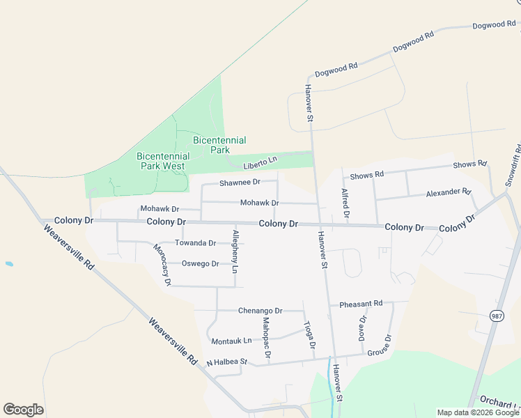 map of restaurants, bars, coffee shops, grocery stores, and more near 5554 Mohawk Drive in Bethlehem