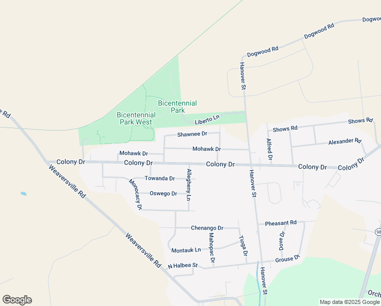 map of restaurants, bars, coffee shops, grocery stores, and more near 5545 Mohawk Dr in Bethlehem