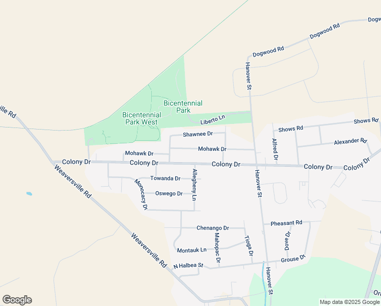 map of restaurants, bars, coffee shops, grocery stores, and more near 5537 Mohawk Drive in Bethlehem