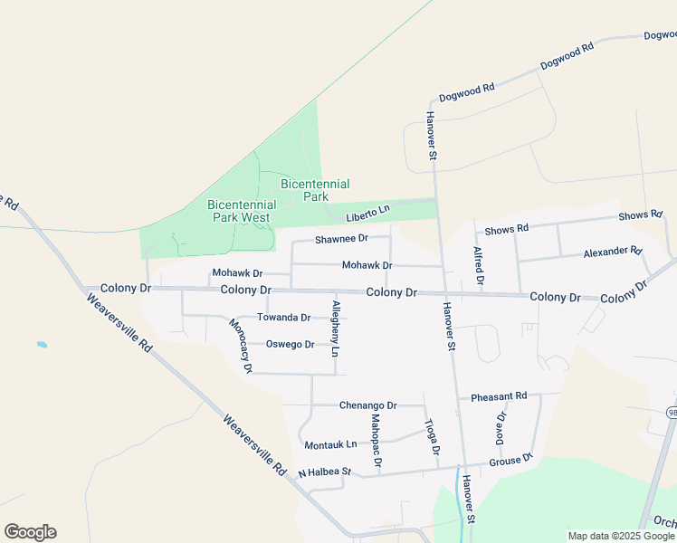 map of restaurants, bars, coffee shops, grocery stores, and more near 5545 Mohawk Drive in Bethlehem
