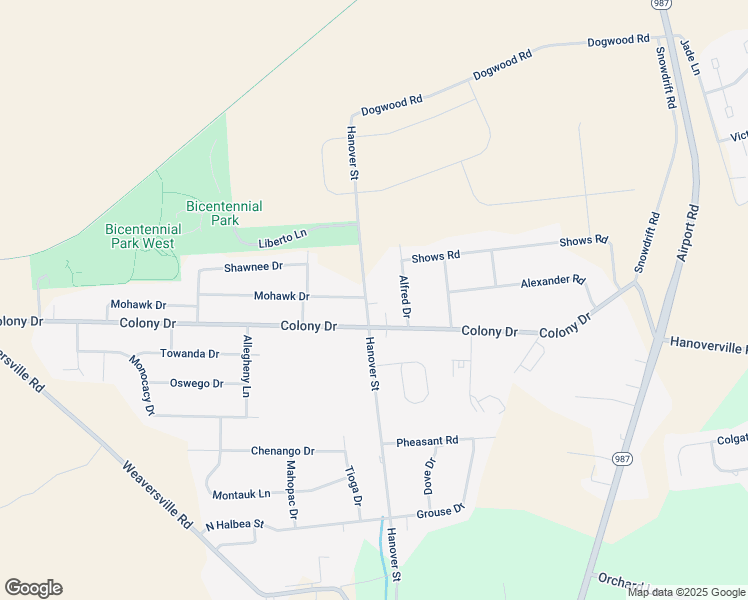 map of restaurants, bars, coffee shops, grocery stores, and more near 6780 Hanover Street in Bethlehem