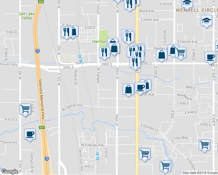 map of restaurants, bars, coffee shops, grocery stores, and more near 50-56 West Weston Avenue in Millcreek