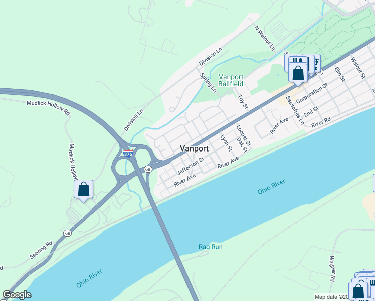 map of restaurants, bars, coffee shops, grocery stores, and more near 437 State Street in Beaver Falls