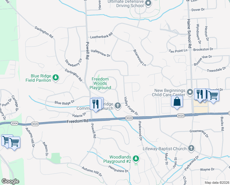 map of restaurants, bars, coffee shops, grocery stores, and more near 48 Monmouth Drive in Cranberry Township