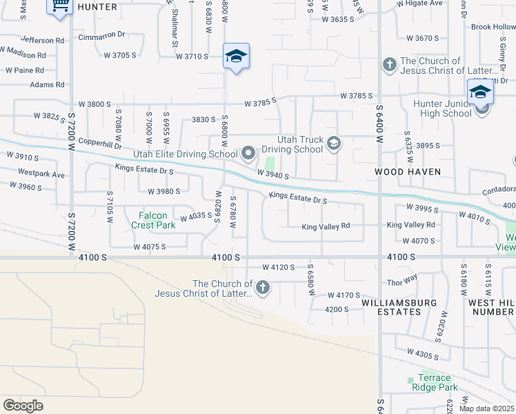 map of restaurants, bars, coffee shops, grocery stores, and more near 4012 Castle View Dr in West Valley City