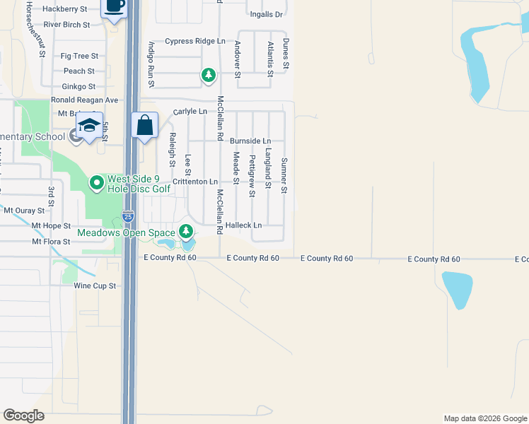 map of restaurants, bars, coffee shops, grocery stores, and more near 6825 Langland Street in Wellington