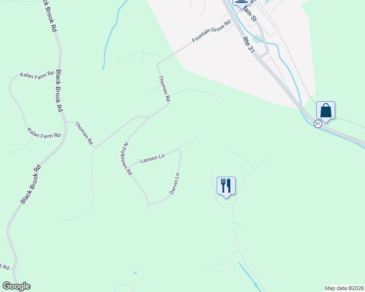 map of restaurants, bars, coffee shops, grocery stores, and more near 514 Lannon Lane in Glen Gardner