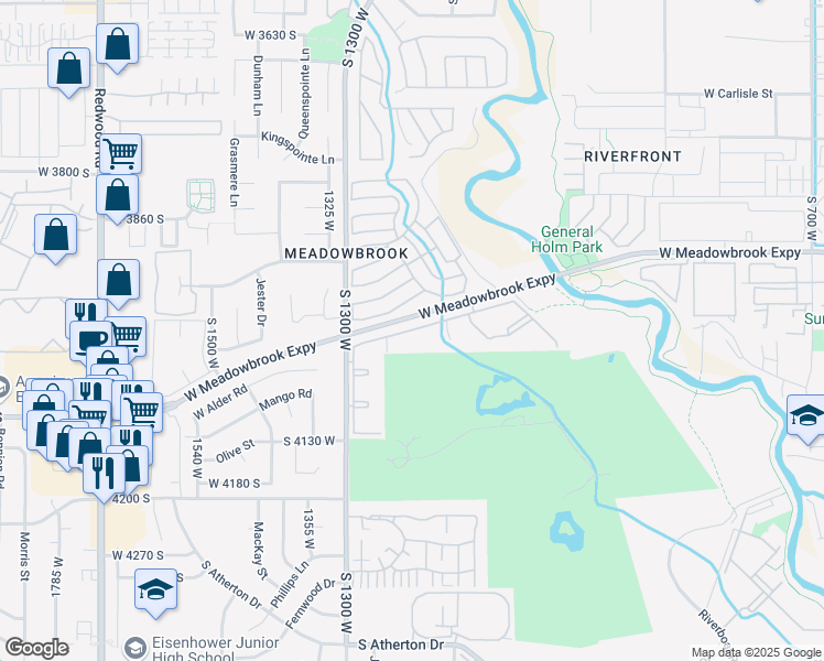 map of restaurants, bars, coffee shops, grocery stores, and more near 32 Clubhouse Drive in Taylorsville