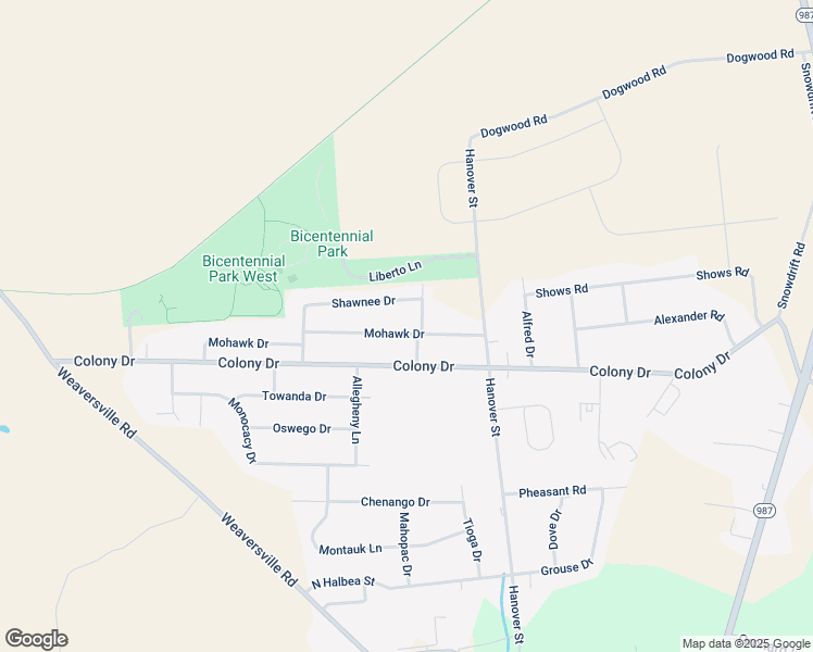 map of restaurants, bars, coffee shops, grocery stores, and more near 6725 Munsee Lane in Bethlehem