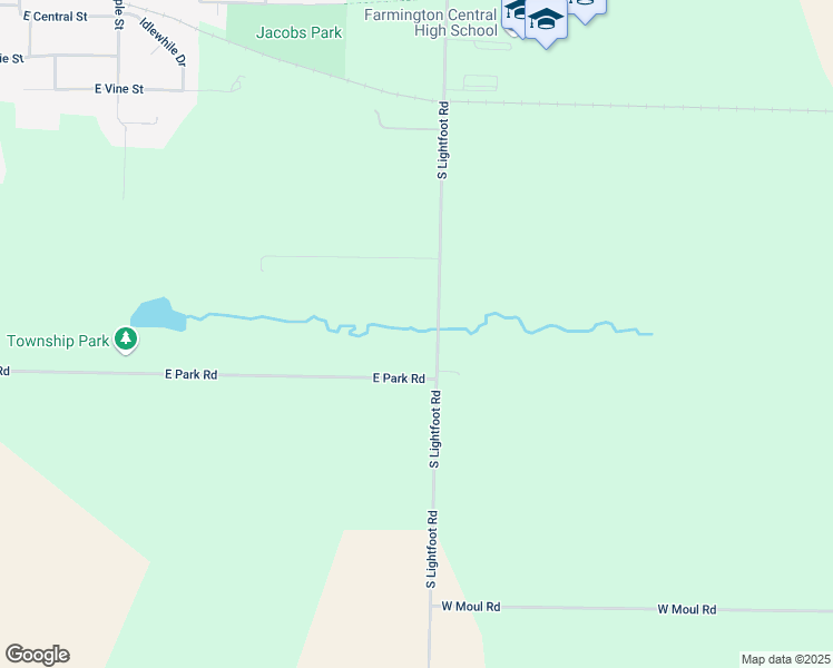 map of restaurants, bars, coffee shops, grocery stores, and more near 700 South Lightfoot Road in Farmington
