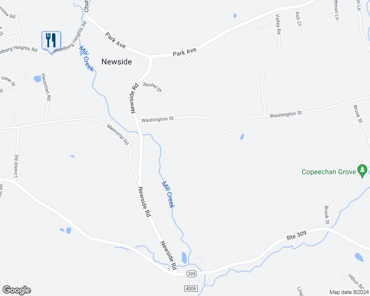 map of restaurants, bars, coffee shops, grocery stores, and more near 4946 Washington Street in Schnecksville