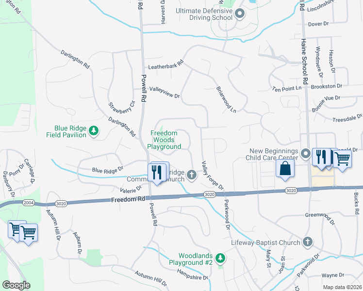 map of restaurants, bars, coffee shops, grocery stores, and more near 48 Monmouth Drive in Cranberry Township