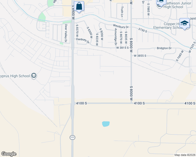 map of restaurants, bars, coffee shops, grocery stores, and more near 8227 West Sentinel Peak Drive in Magna