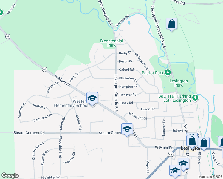 map of restaurants, bars, coffee shops, grocery stores, and more near 402 Chapman Way in Lexington