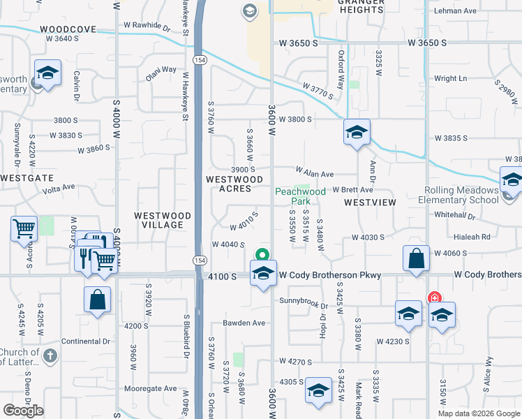 map of restaurants, bars, coffee shops, grocery stores, and more near 3644 Kewanee Circle in Salt Lake City