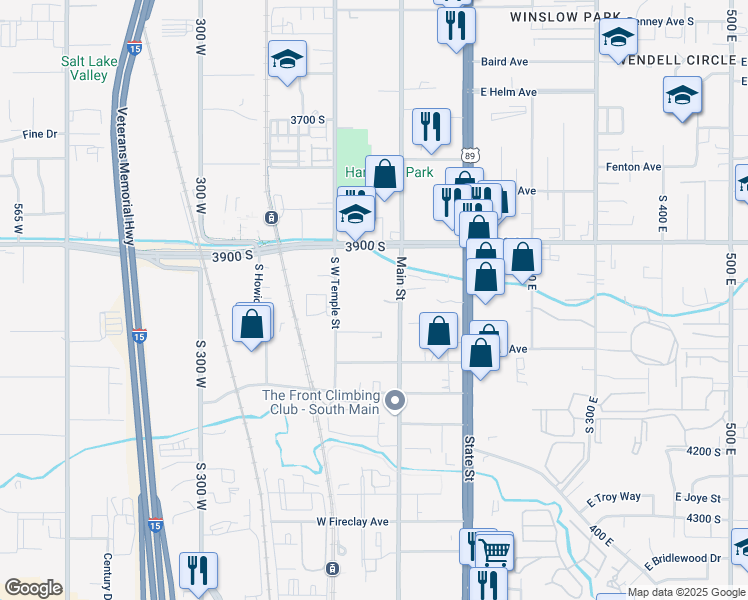 map of restaurants, bars, coffee shops, grocery stores, and more near 50-56 West Weston Avenue in Millcreek