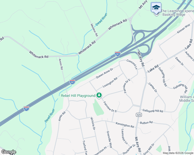 map of restaurants, bars, coffee shops, grocery stores, and more near 47 Lexington Road in Basking Ridge