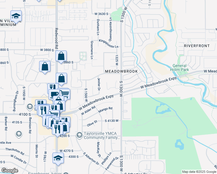 map of restaurants, bars, coffee shops, grocery stores, and more near 3973 Pharaoh Road in Salt Lake City
