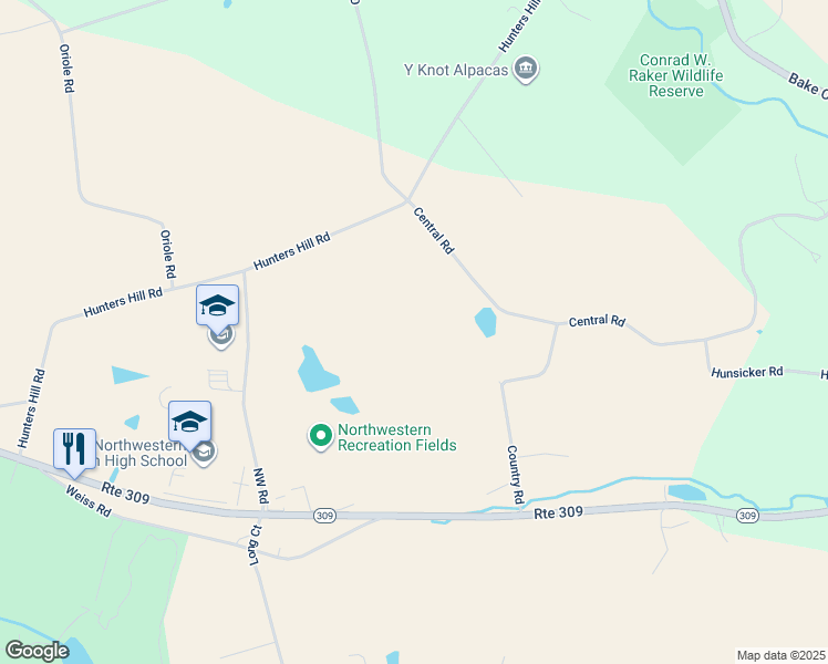 map of restaurants, bars, coffee shops, grocery stores, and more near 6440 Country Road in New Tripoli
