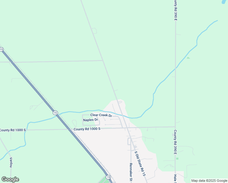 map of restaurants, bars, coffee shops, grocery stores, and more near 9728 South Old State Road 15 in La Fontaine