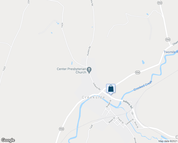 map of restaurants, bars, coffee shops, grocery stores, and more near 799 Indiana Road in Creekside