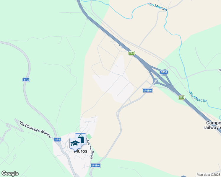 map of restaurants, bars, coffee shops, grocery stores, and more near in Città metropolitana di Sassari