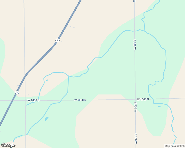 map of restaurants, bars, coffee shops, grocery stores, and more near 7360 West 1000 South in La Fontaine