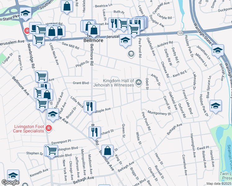 1496 Horseshoe Drive, North Bellmore NY Walk Score