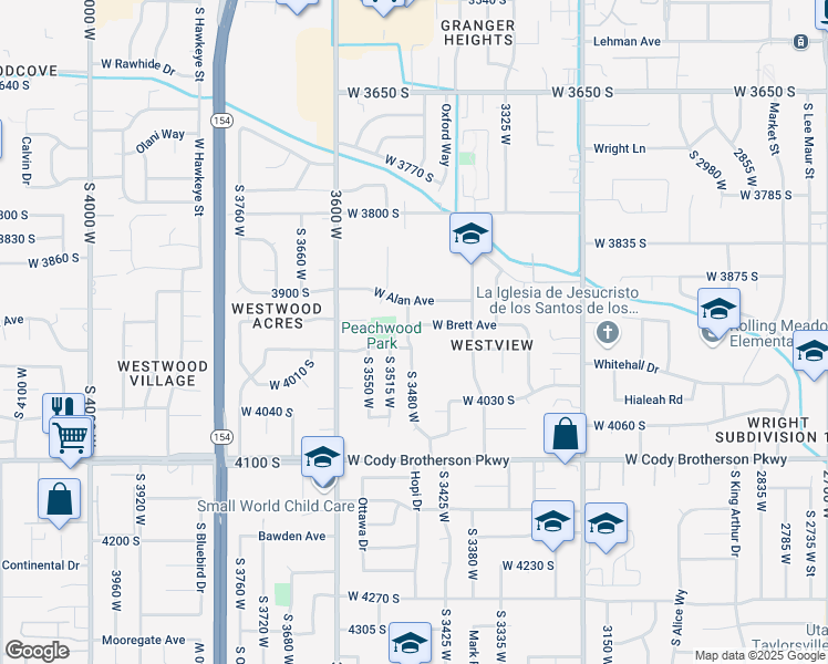 map of restaurants, bars, coffee shops, grocery stores, and more near 3947 South 3485 West in West Valley City