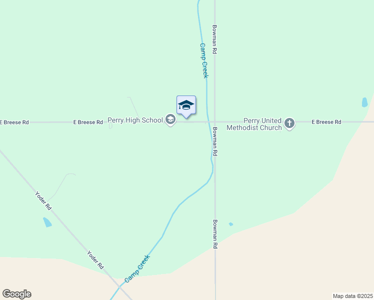 map of restaurants, bars, coffee shops, grocery stores, and more near East Breese Road in Lima