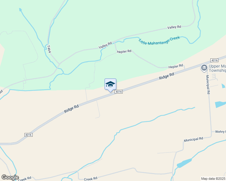 map of restaurants, bars, coffee shops, grocery stores, and more near 1200 Ridge Road in Klingerstown