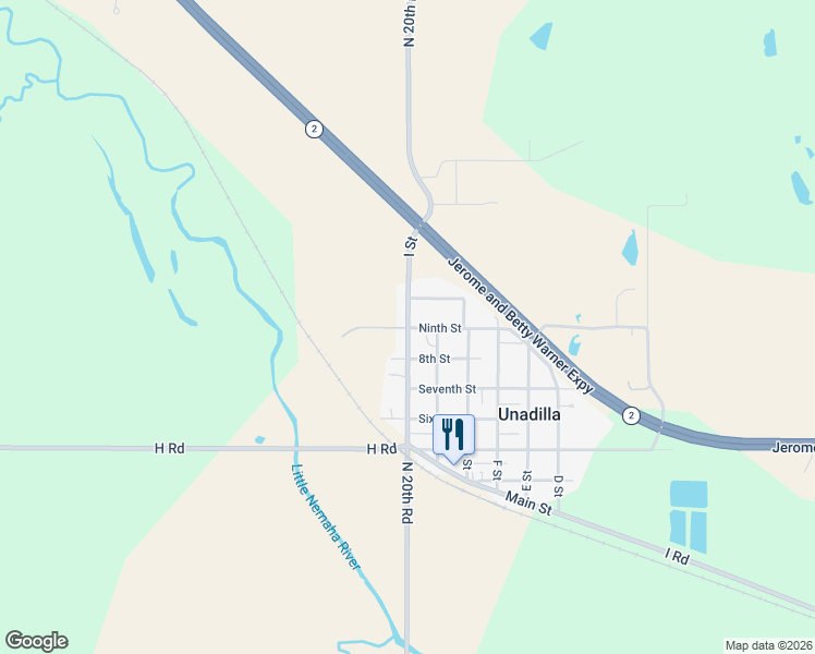 map of restaurants, bars, coffee shops, grocery stores, and more near 901 I Street in Unadilla