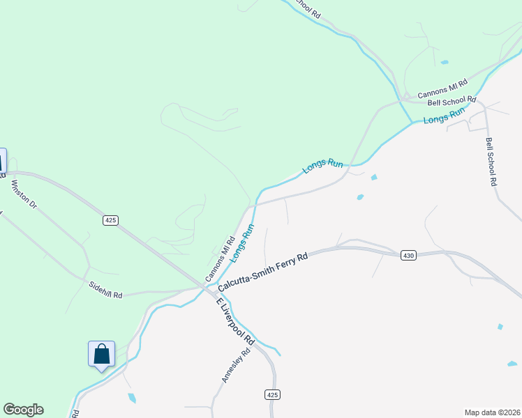 map of restaurants, bars, coffee shops, grocery stores, and more near 14874 Township Highway 1004 in Calcutta